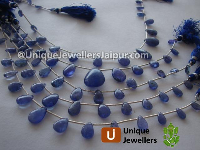 Tanzanite Plain Pear Beads